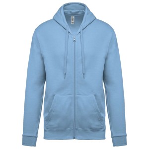 Kariban kapucnis, cipz�ras f�rfi pul�ver, Sky Blue